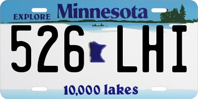 MN license plate 526LHI