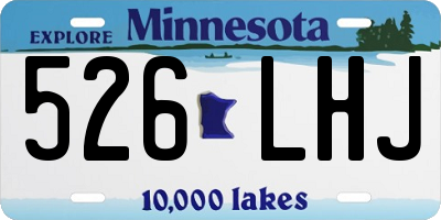 MN license plate 526LHJ