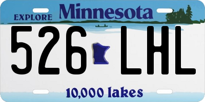 MN license plate 526LHL