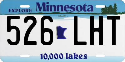 MN license plate 526LHT