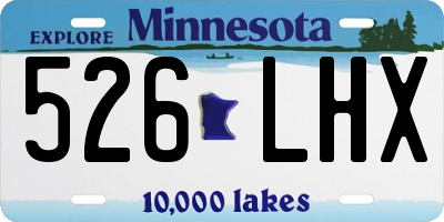 MN license plate 526LHX