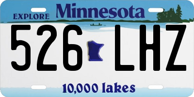 MN license plate 526LHZ