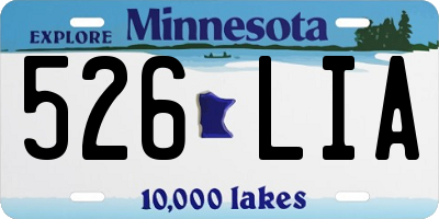 MN license plate 526LIA