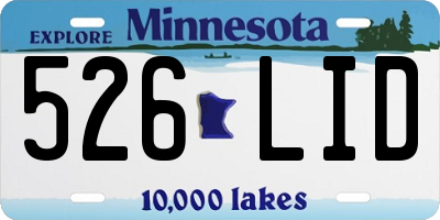 MN license plate 526LID