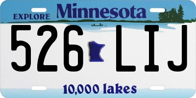 MN license plate 526LIJ