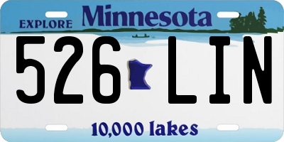 MN license plate 526LIN