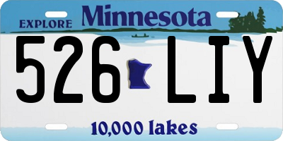 MN license plate 526LIY