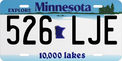 MN license plate 526LJE