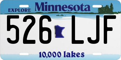 MN license plate 526LJF