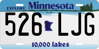MN license plate 526LJG