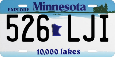 MN license plate 526LJI