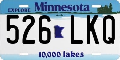 MN license plate 526LKQ