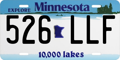 MN license plate 526LLF