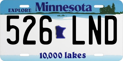 MN license plate 526LND