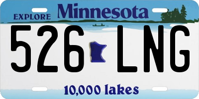 MN license plate 526LNG