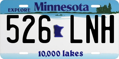 MN license plate 526LNH