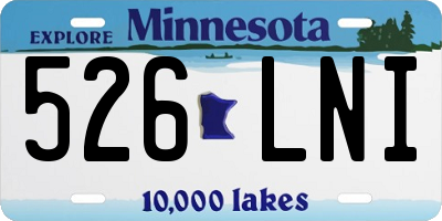 MN license plate 526LNI
