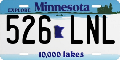 MN license plate 526LNL