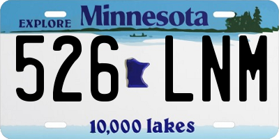 MN license plate 526LNM