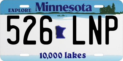 MN license plate 526LNP