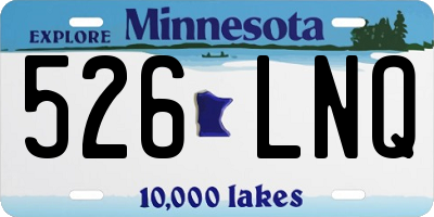 MN license plate 526LNQ