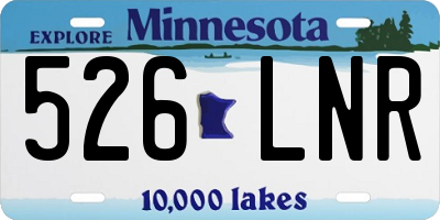 MN license plate 526LNR