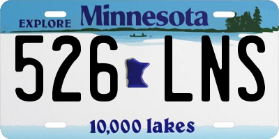 MN license plate 526LNS