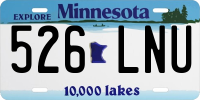 MN license plate 526LNU