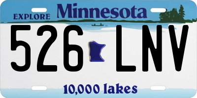 MN license plate 526LNV