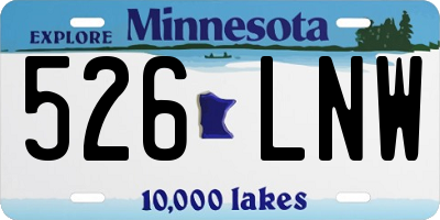 MN license plate 526LNW