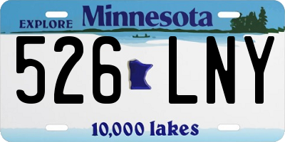 MN license plate 526LNY