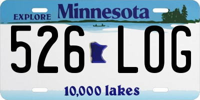 MN license plate 526LOG