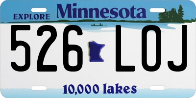 MN license plate 526LOJ