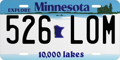 MN license plate 526LOM