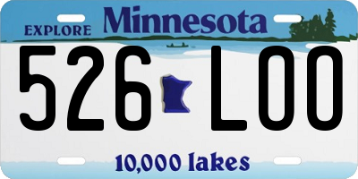 MN license plate 526LOO