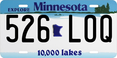 MN license plate 526LOQ
