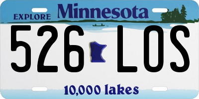 MN license plate 526LOS