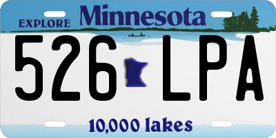MN license plate 526LPA