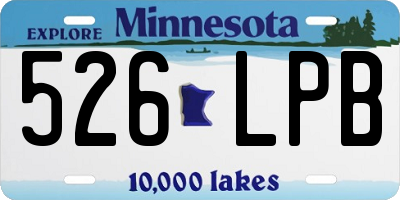 MN license plate 526LPB