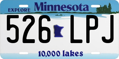 MN license plate 526LPJ
