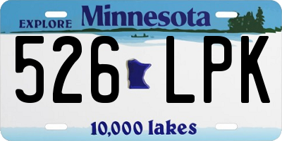 MN license plate 526LPK