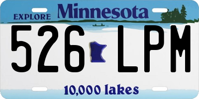 MN license plate 526LPM