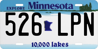 MN license plate 526LPN