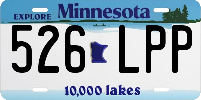 MN license plate 526LPP