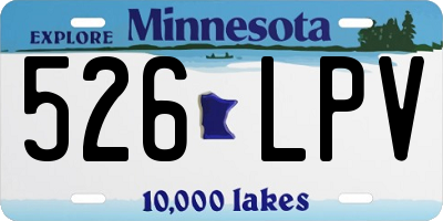 MN license plate 526LPV