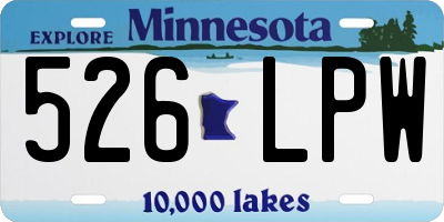 MN license plate 526LPW