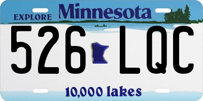 MN license plate 526LQC