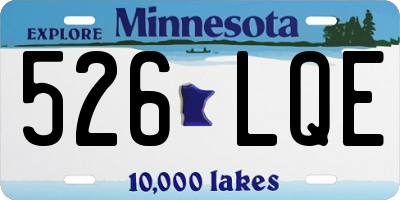 MN license plate 526LQE