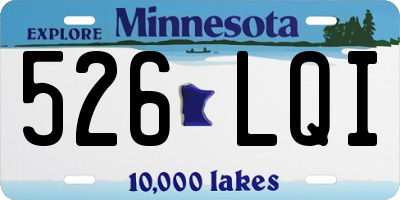 MN license plate 526LQI