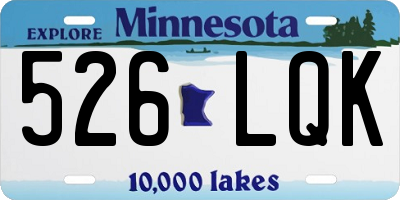 MN license plate 526LQK